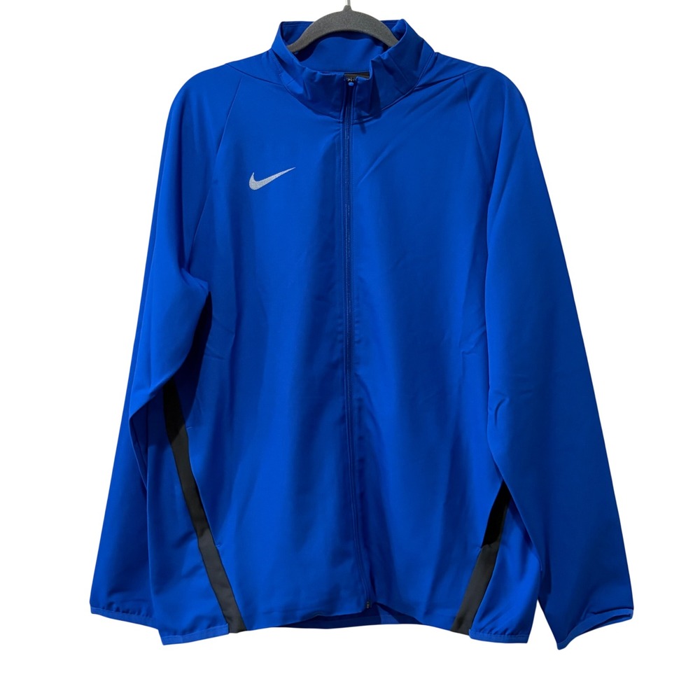 Nike Training Jacket Mens Large Royal Blue AJ3372-466 Dri-FIT Full Zip Track